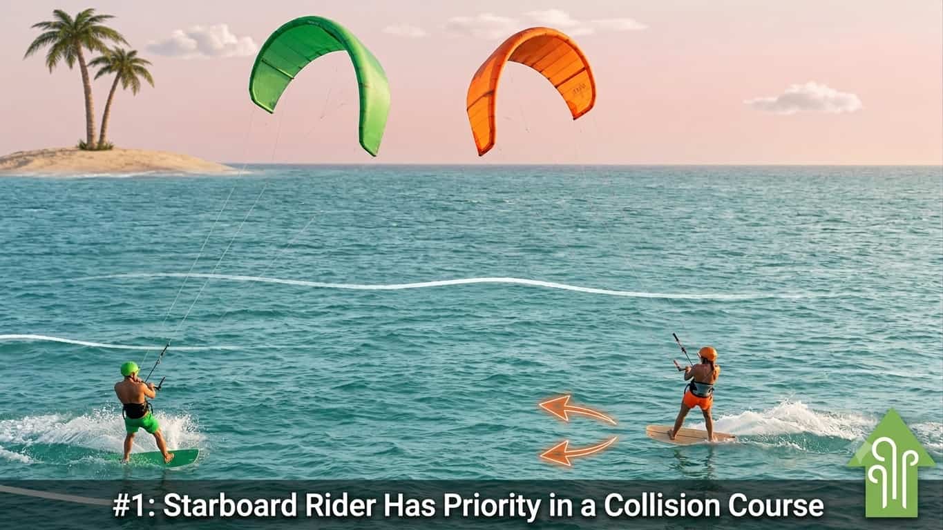 Styrbord kiter har forkørselsret ved modkørende kurs